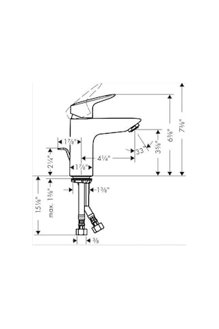 Hansgrohe Logis Modern Düşük Akışlı Su Tasarruflu 1 Kulplu 1 6 "u Diğer 81617783