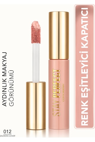 Flormar Stay Perfect Yüksek Pigmentli & Yarı Mat Bitişli Likit Kapatıcı 012salmoncover