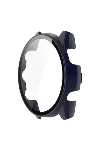 Garmin Forerunner 265 Akıllı Saat Pc Saat Kılıfı Ve Temperli Cam Ekran Koruyucu - Koyu Mavi - Wellngs