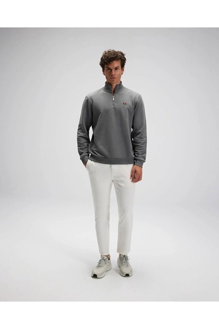 Ellesse Yarım Fermuarlı Antrasit Erkek Sweatshirt Em580 Antrasit