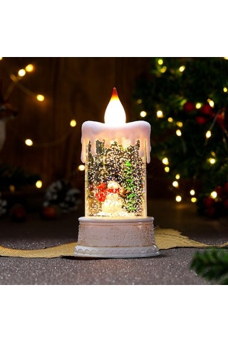 Novahub Yeni Yaşlı Yaratıcı Süsleme Sırt Parlayan Noel Mum Mum Masaüstü Lambası Lambası Gece Çantası Bronz Adam 20 Wh 20