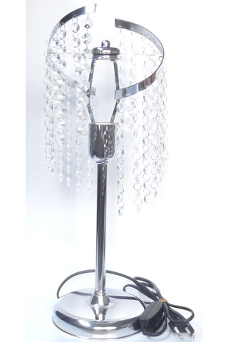 Metal Krom Taşlı Abajur Diğer