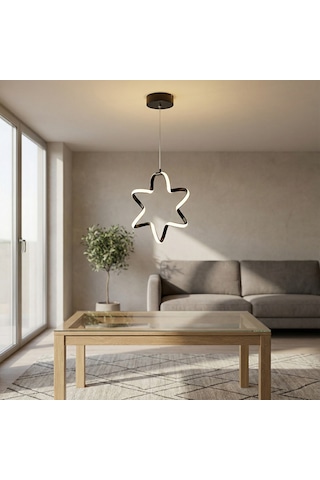 Nisaluce Stella Led Avize Siyah