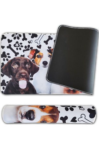 90x40cm Xxl Büyük Boy Kaymaz Taban Gaming Oyuncu Mousepad Dogs