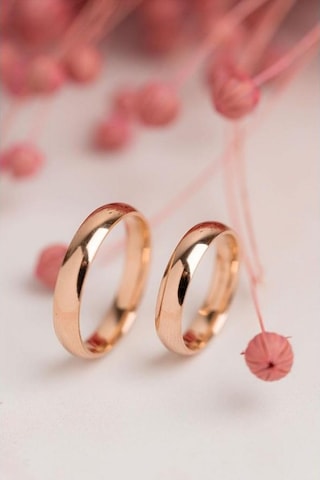 Sefa Gold 4mm Rose Düz Bombe Klasik Alyans 001