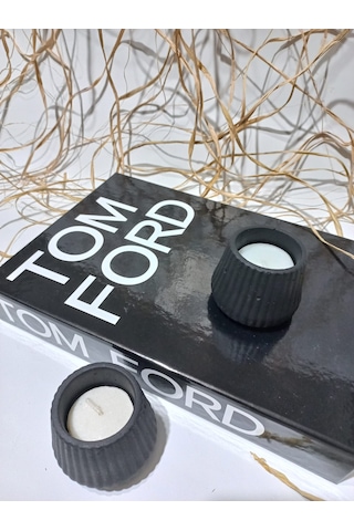 Tealight Mumluk 2 Li Siyah Siyah