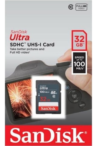 Sandisk Ultra 32 GB 100mb/s SDHC Hafıza Kartı