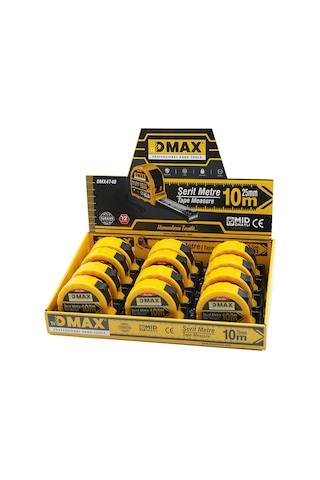 Çelik Şerit Metre 10 M X 25 Mm Otomatik Kilit 1 Adet 0-10