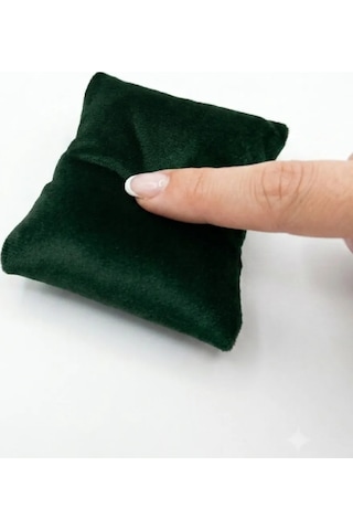 Saat Yastığı 8 X 8 Cm, Babyface Kumaş, Elyaf Dolgulu - 10'lu Paket Yeşil