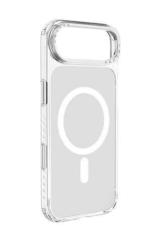 Apple Uyumlu iPhone 17 Air Kılıf M-safe Şarjlı Metal Kamera Çerçeveli Lenyes Ck221 Sert Pc Kapak Şeffaf Şeffaf