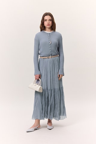 Crush Piliseli Uzun Etek Mavi Mavi