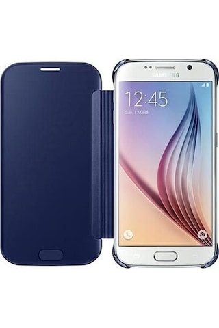 Galaxy S6 İle Uyumlu Clear View Cover Siyah Ef-zg920bbegww