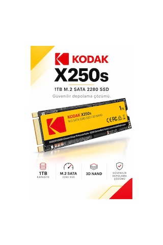X250s 1tb M.2 Sata 2280 Ssd 520 Mb/s Okuma 500 Mb/s Yazma Hızlı Ssd