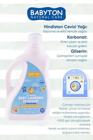 Doğal Bebek Çamaşır Sabunu Bitkisel Deterjan