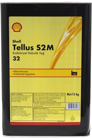 Shell Tellus S2M 32 Yüksek Performanslı Hidrolik Sistem Yağ 15 KG