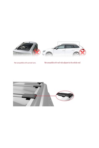 Renault Duster Hs 2014-2017 Arası İle Uyumlu Fly Model Ara Atkı Tavan Barı Gri 3 Adet Bar