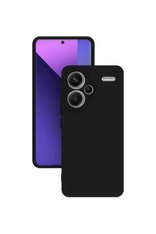 Xiaomi Redmi Note 13 Pro Plus 5g Kılıf Kamera Korumalı Silikon Rubber Arka Kapak Siyah