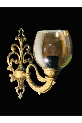 Tekli Riga Aplik Eskitme Boyalı Bal Rengi Camlı Kahverengi