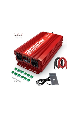 Kobb Kbn3000 12V-220V 3000Watt Tam Sinüs Dönüştürücü İnvertör