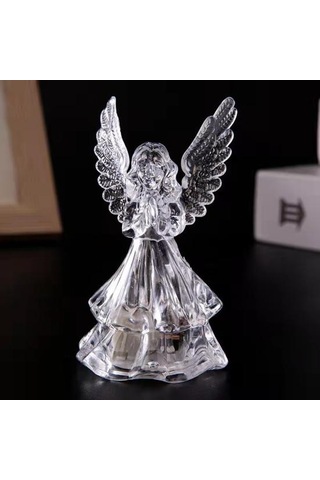 Jms Led Işık Şeffaf Enerji Tasarrufu Sağlayan Dekoratif Akrilik 3d Melek Gece Lambası Çok Renkli