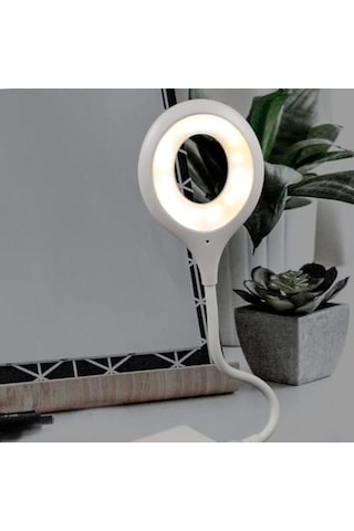 Portatif Akrobatik 20 Smd Ledli Usb Gece Kitap Okuma Çalışma Lambası Powerbank Uyumlu