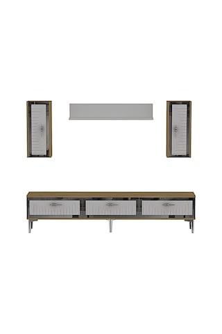 Tvr1801dbs - Tuna Tv Ünitesi Safirmeşe-beyaz Sılver 180cm Safirmeşe - Beyaz - Sılver