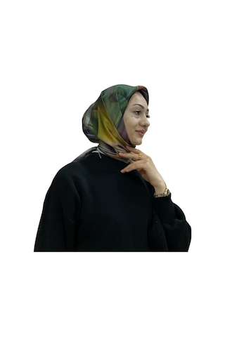 Aker İpek Krep Saten Eşarp 9043701 Çok Renkli