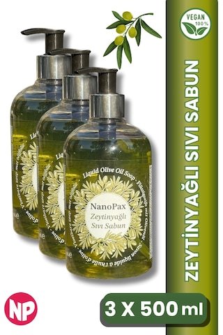 Zeytinyağlı Sıvı Sabun 3 X 500ml