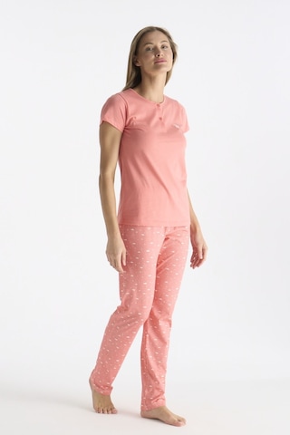 U.S. Polo Assn. U.s Polo Assn. 20231 Kadın Kısa Kollu Yakası Düğmeli Pijama Takımı-somon