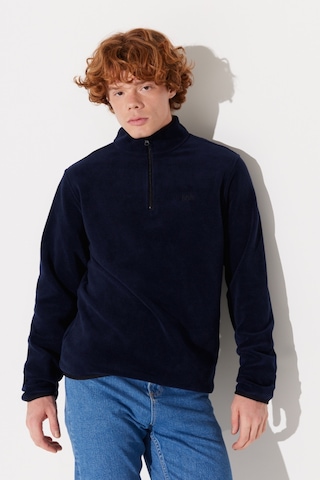 Regular Fit Normal Kesim Dik Yaka Yarım Fermuarlı Lacivert Polar L212208410 Lacivert