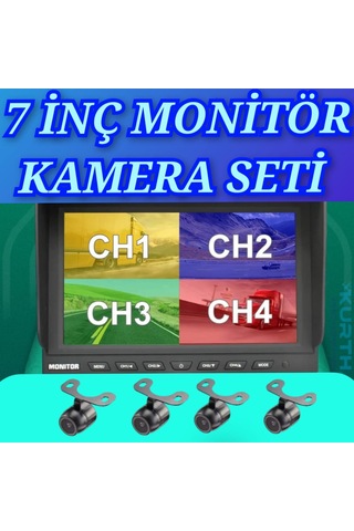 7 İnç Hybrid Monitör Ve 4 Adet Kelebek Kamera Hazır Set