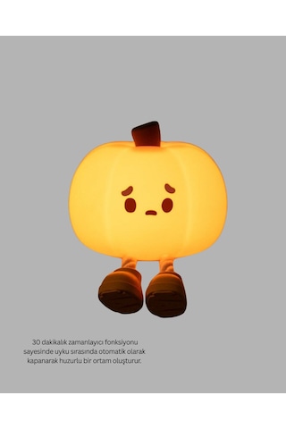 Northcity Şarjlı Dokunmatik Pumpkin Gece Lambası - 6000k-7000k Aydınlatma Turuncu