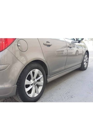 Opel Corsa D Opc Yan Marşpiyel Seti Plastik 2 Adet Mat Siyah 2006 - 2014 Karlık+ek+bodykit