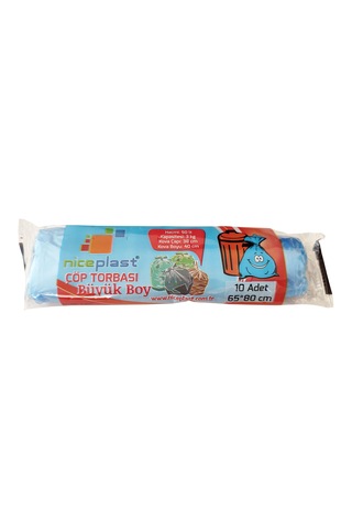 Niceplast Standart Büyük Boy Çöp Torbası Poşeti -65x80 Cm- Koli