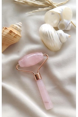 Roller Doğal Taş Masaj Aleti Pembe Kuvars Taşı Yüz Roller Yüz Taşı Masaj Taşı Jade Roller