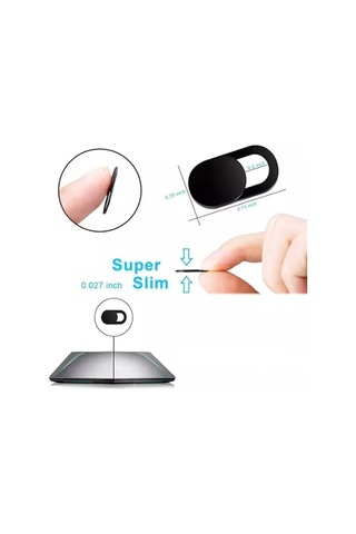 Laptop Tablet Kamera Webcam Kapatıcı Örtücü Sürgülü Kapak 3'lü Siyah