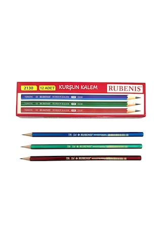 Kurşun Kalem Mercanlı Hb 2130 12 Li Paket Karışık