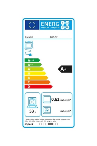 Kumtel B66-S2 MT 50 LT Ankastre Fırın Beyaz