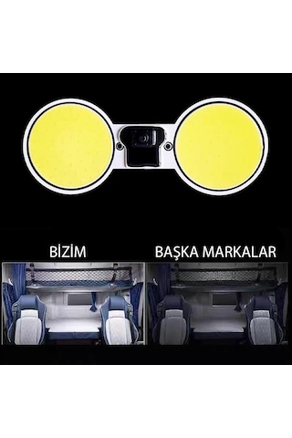 Ayt Powermaster Pm-26415 Cob Led Araç Oto Tavan Bagaj Aydınlatma Dc 10-48 Volt 2 Li 200x80mm İç Aydınlatma