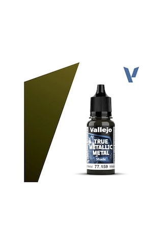 Vallejo 77159, 18 Ml. Aged Metal Shade True Metallic Metal Maket Boyası