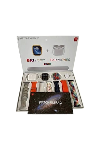 9 Ultra Akıllı Saat 49mm 2inç Ekran 7 Kordonlu Ve Bluetooth Kulaklık