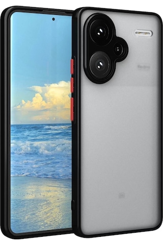 Newface Xiaomi Redmi Note 13 Pro Plus Kılıf Montreal Silikon Kapak - Siyah Resimdeki