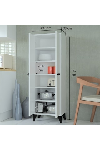 Venedik 6Raflı Banyo Dolabı Beyaz