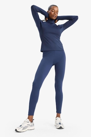 Defacto Defactofit Toparlayıcı Yüksek Bel İçi Yumuşak Tüylü Beli Saran Basic Düz Sporcu Tayt W8206az25aunv238 Lacivert