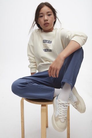 Nk Kids Love 37303 Kız Çocuk Sweatshirt Ekru