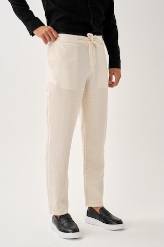 Alexandergardi Smart Casual Dokulu Pantolon Ekru