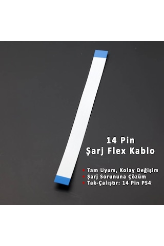 Ps4 14 Pin Flex Şarj Soket Kablosu 001 Uyumlu Playstation 4 Kol Yedek Parça
