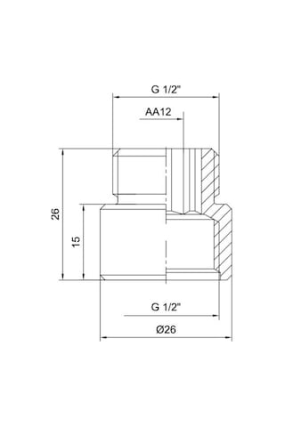 Eca 1/2 1.5 Cm Uzatma Krom (Musluk Uzatma) 102134014 Pirinç E.C.A