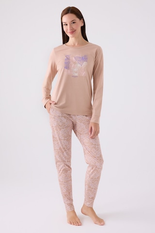 Pierre Cardin Kadın Kahverengi Pijama Takımı Pc8878-s-v1 Kahverengi