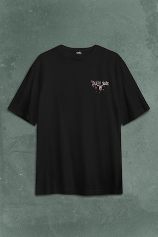 Death Note Oyun Ölüm Notu Sırt Ön Baskılı Oversize Tişört Unisex T-shirt 001